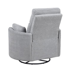 Dune Silver Power Swivel Glider Reclining Chair - Ornate Home