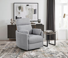 Dune Silver Power Swivel Glider Reclining Chair - Ornate Home