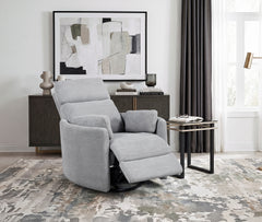 Dune Silver Power Swivel Glider Reclining Chair - Ornate Home