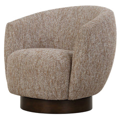 Dunes Brown Fabric Swivel Chair - Ornate Home