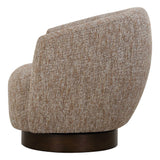 Dunes Brown Fabric Swivel Chair - Ornate Home