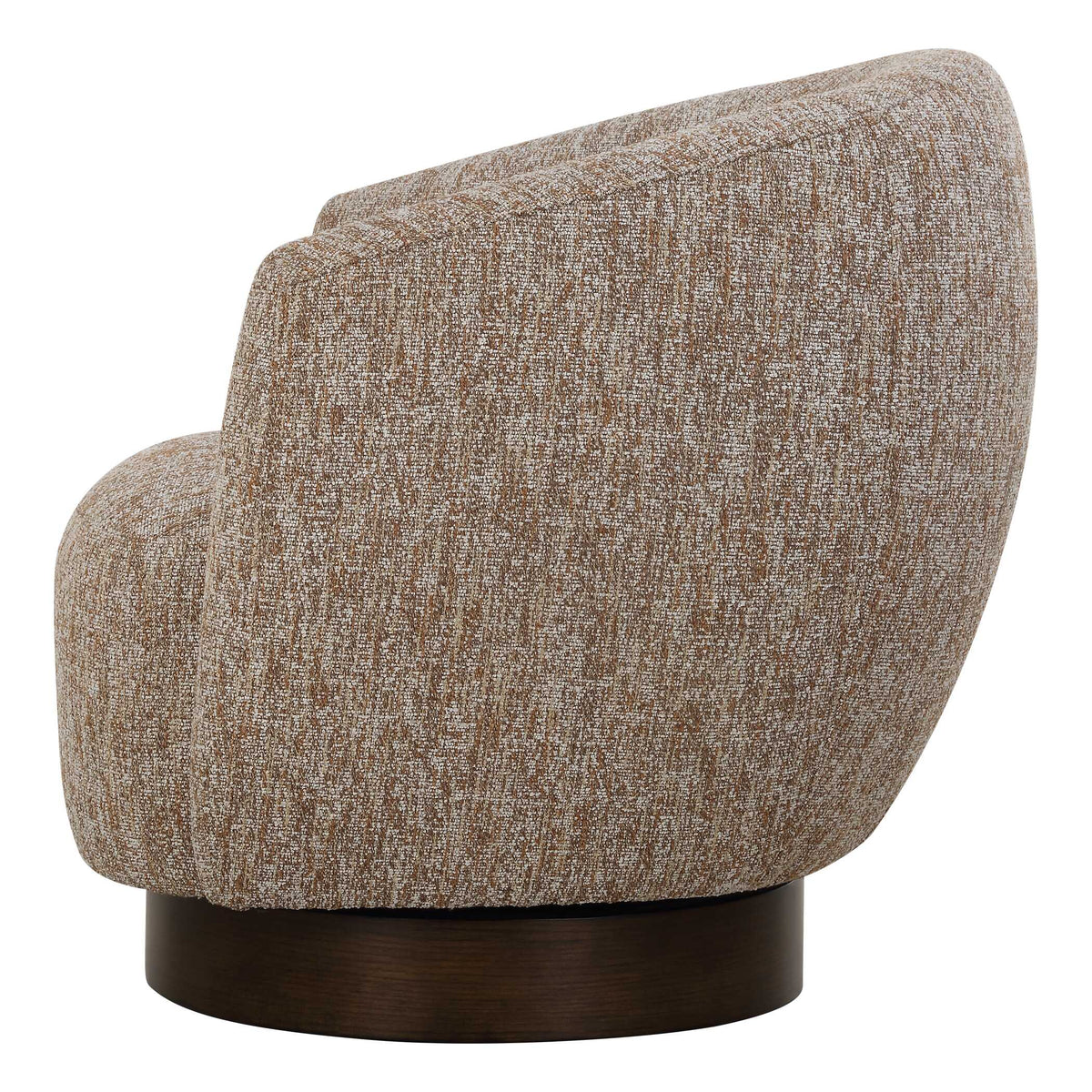 Dunes Brown Fabric Swivel Chair - Ornate Home