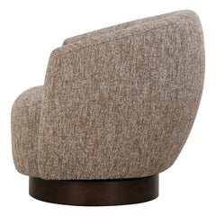 Dunes Brown Fabric Swivel Chair - Ornate Home