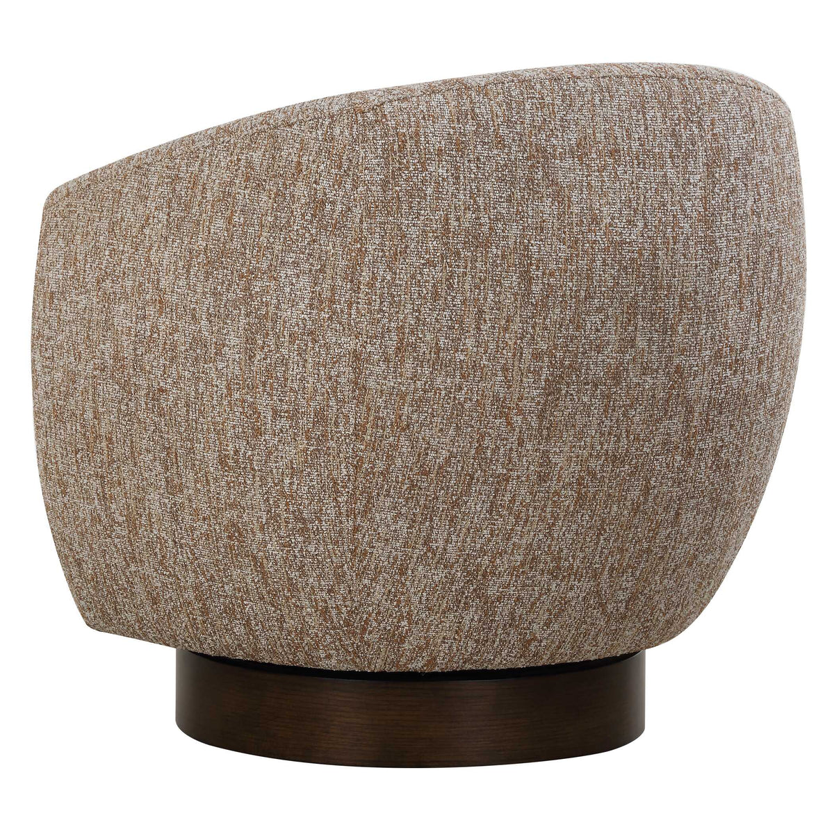 Dunes Brown Fabric Swivel Chair - Ornate Home