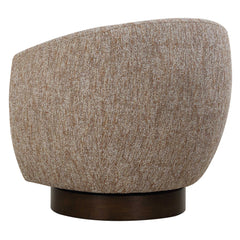Dunes Brown Fabric Swivel Chair - Ornate Home