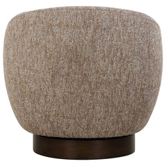 Dunes Brown Fabric Swivel Chair - Ornate Home