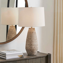 Dunford Brown/Gray Aged Table Lamp - Ornate Home