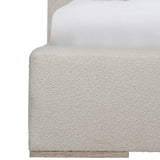 Dunhill White/Cream Fabric Panel King Bed - Ornate Home