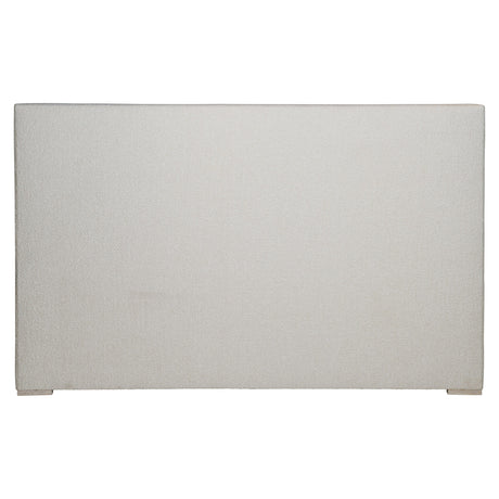 Dunhill White/Cream Fabric Queen Panel Bed - Ornate Home