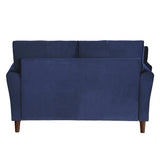 Dunleith Blue Velvet Loveseat - Ornate Home
