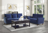 Dunleith Blue Velvet Loveseat - Ornate Home