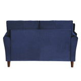 Dunleith Blue Velvet Loveseat - Ornate Home
