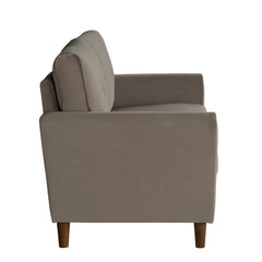 Dunleith Brown Velvet Loveseat - Ornate Home