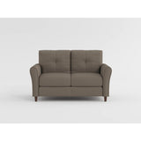 Dunleith Brown Velvet Loveseat - Ornate Home