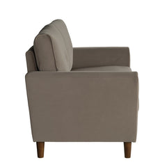 Dunleith Brown Velvet Loveseat - Ornate Home