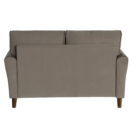Dunleith Brown Velvet Loveseat - Ornate Home