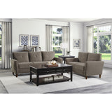 Dunleith Brown Velvet Loveseat - Ornate Home