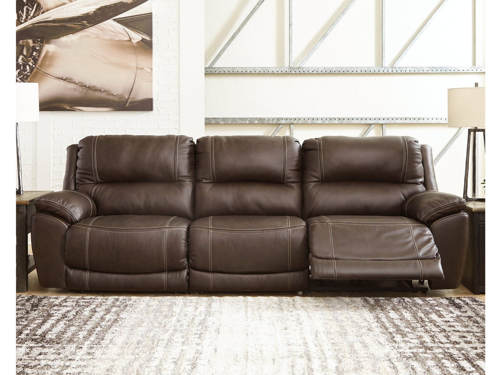Dunleith Chocolate 3-Piece Power Reclining Sofa (Online Special Price) - Ornate Home
