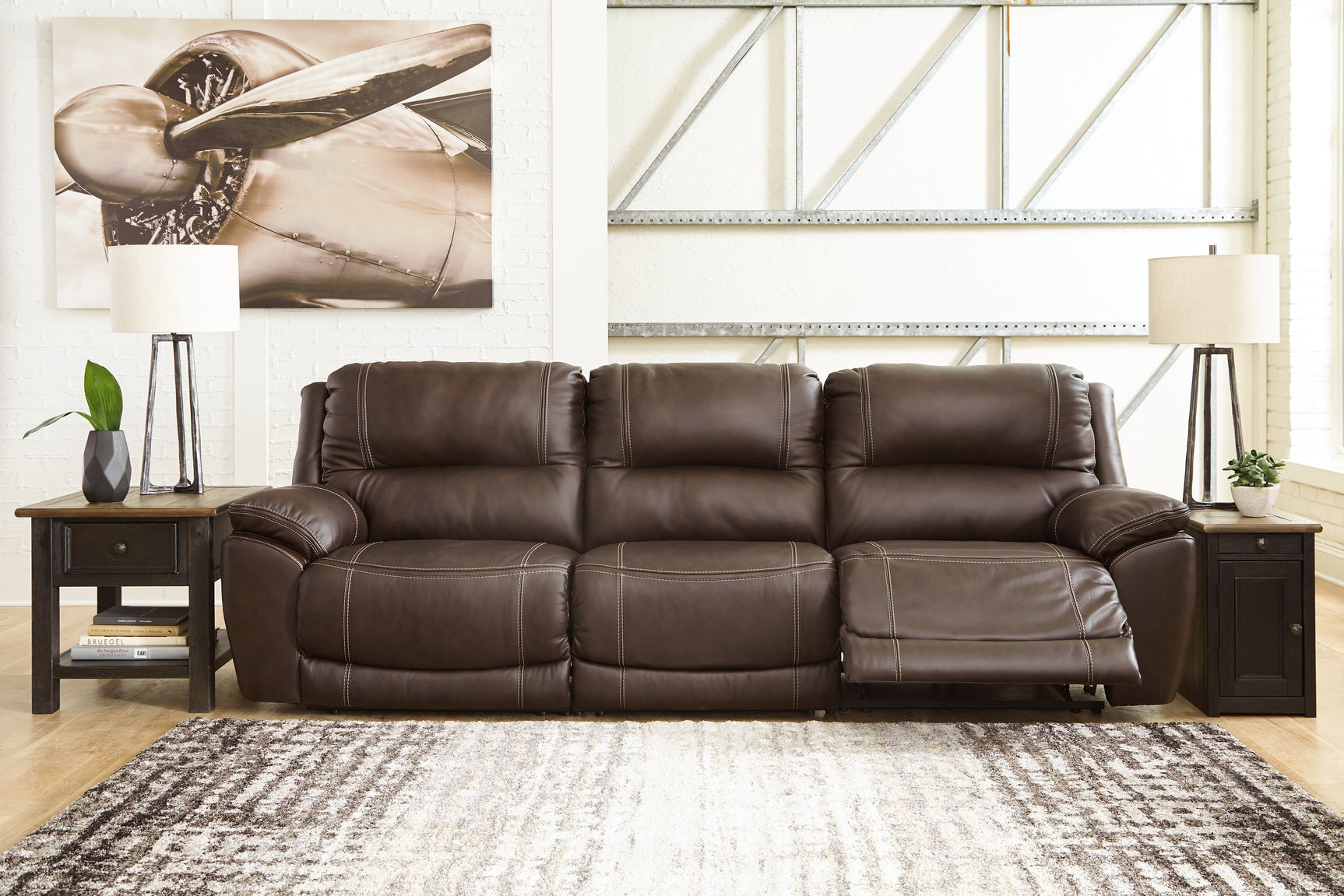 Dunleith Chocolate 3-Piece Power Reclining Sofa (Online Special Price) - Ornate Home