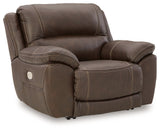 Dunleith Chocolate Zero Wall Power Recliner w/PWR HDRST - Ornate Home