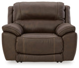 Dunleith Chocolate Zero Wall Power Recliner w/PWR HDRST - Ornate Home