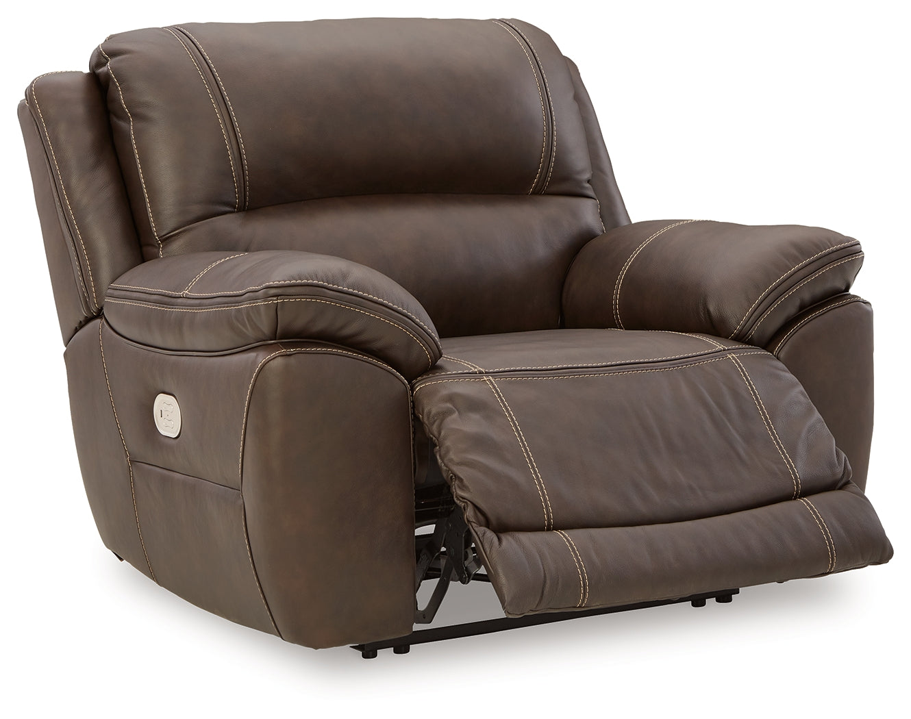 Dunleith Chocolate Zero Wall Power Recliner w/PWR HDRST - Ornate Home