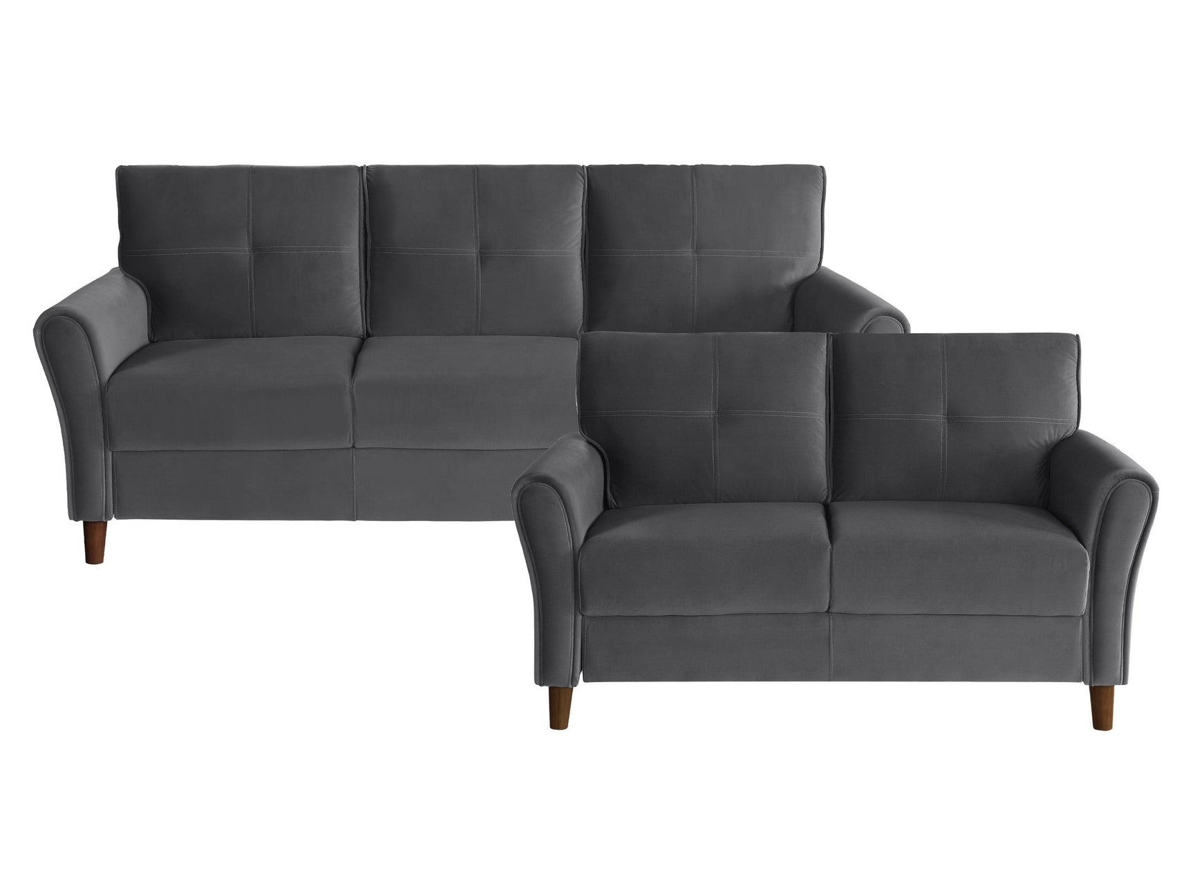 Dunleith Gray Sofa & Loveseat - Ornate Home