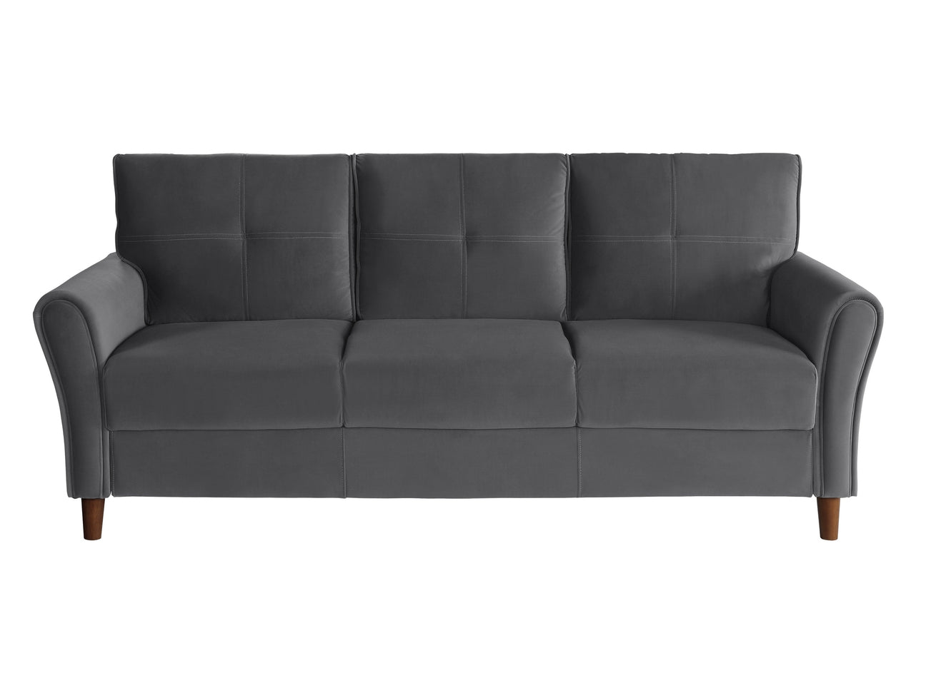 Dunleith Gray Velvet Sofa - Ornate Home