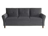 Dunleith Gray Velvet Sofa - Ornate Home