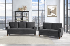 Dunleith Gray Velvet Sofa - Ornate Home