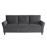 Dunleith Gray Velvet Sofa - Ornate Home