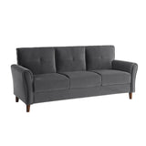 Dunleith Gray Velvet Sofa - Ornate Home