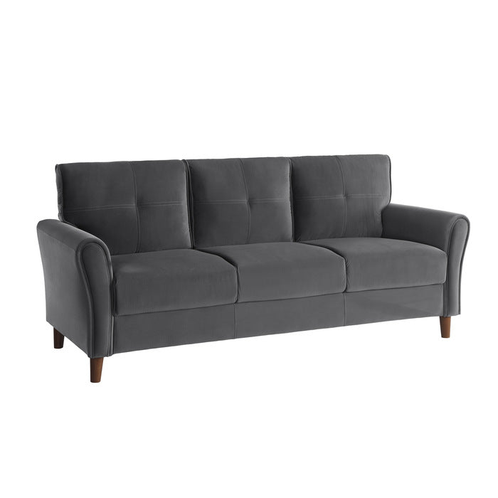 Dunleith Gray Velvet Sofa - Ornate Home