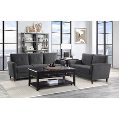 Dunleith Gray Velvet Sofa - Ornate Home