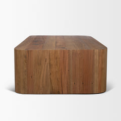 Dunmore Brown Solid Wood Rectangular Open Shelf Coffee Table