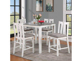 Dunseith White Gray Counter Ht. Dining Room Set / 5pc - Ornate Home