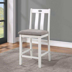 Dunseith White Gray Counter Ht. Dining Room Set / 5pc - Ornate Home