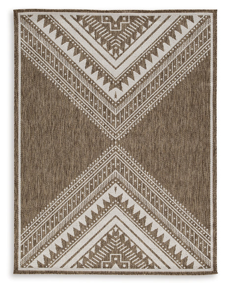 Dunsler Brown/Cream 8' x 10' Rug - Ornate Home