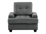 Dunstan Dark Gray Chair - Ornate Home