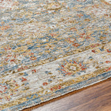 Duong Beige & Blue Textured Rug with Fringes - Ornate Home