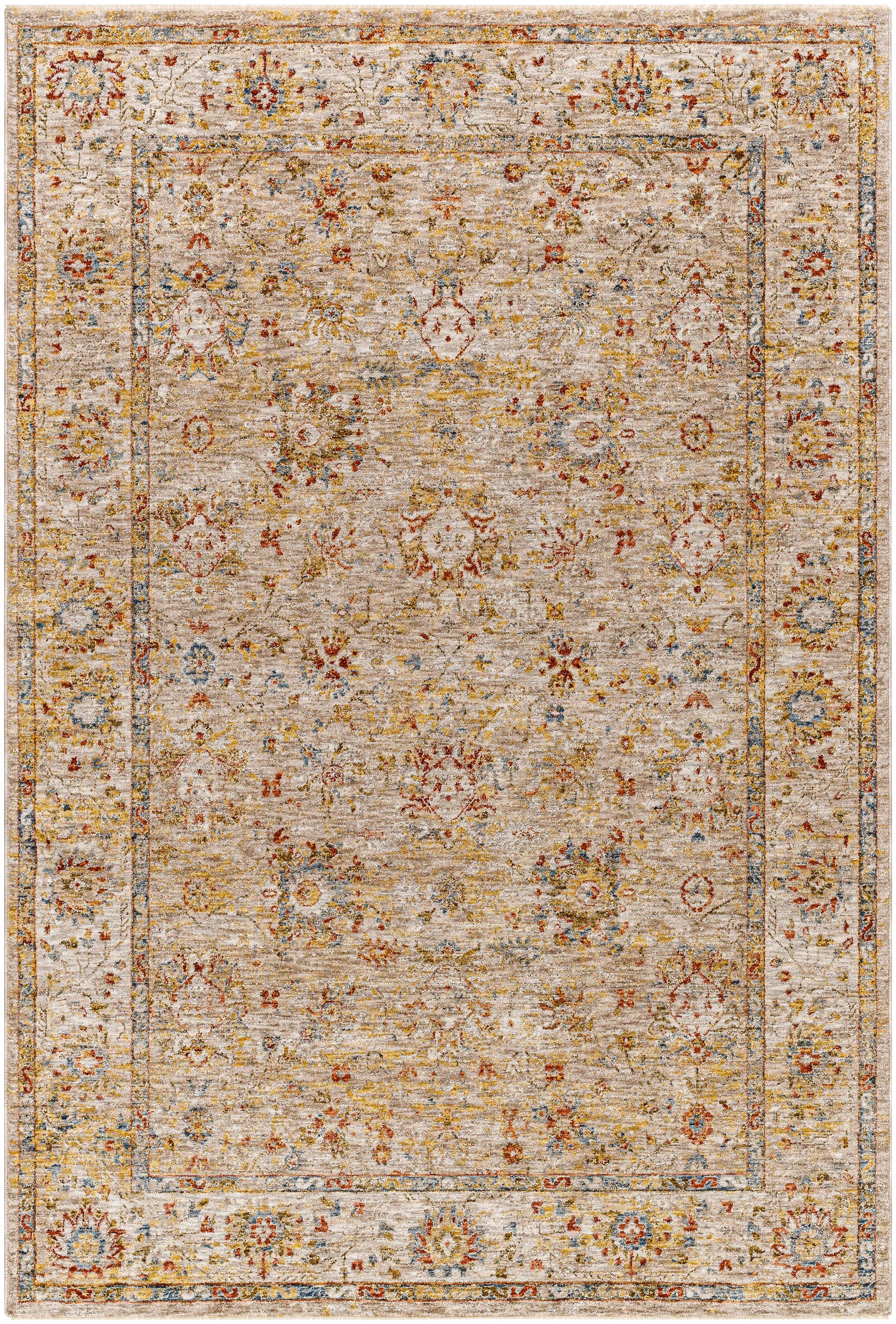 Duong Beige Textured Rug with Fringes - Ornate Home