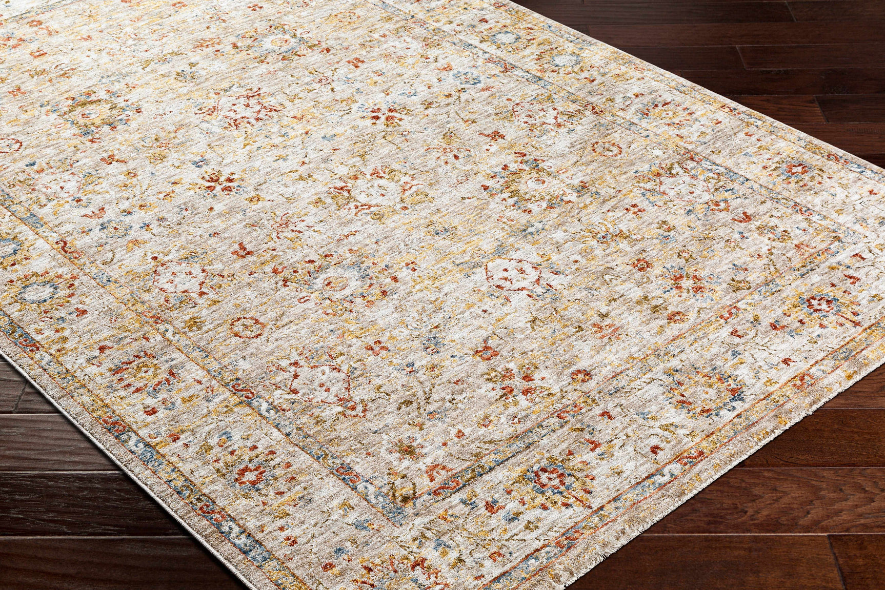 Duong Beige Textured Rug with Fringes - Ornate Home