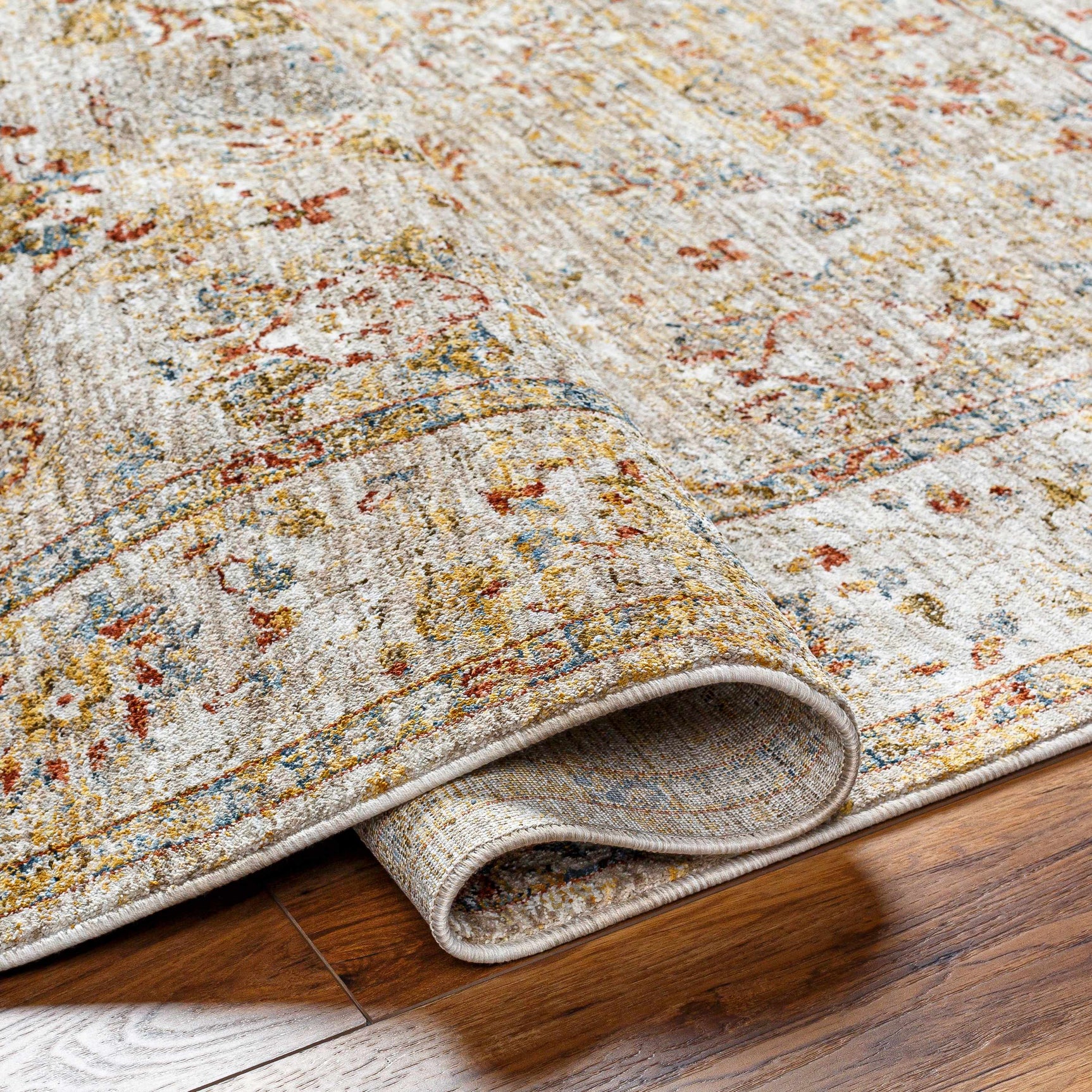 Duong Beige Textured Rug with Fringes - Ornate Home