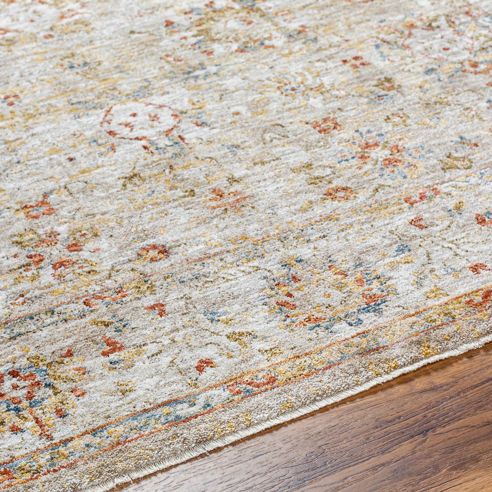 Duong Beige Textured Rug with Fringes - Ornate Home