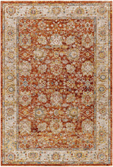 Duong Rust Textured Rug with Fringes - Ornate Home