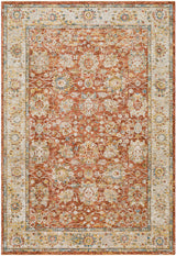 Duong Rust Textured Rug with Fringes - Ornate Home