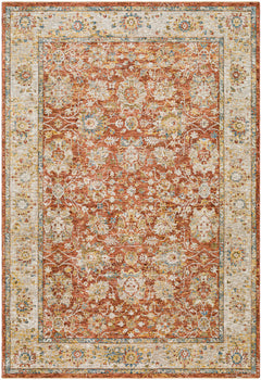 Duong Rust Textured Rug with Fringes - Ornate Home