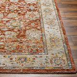 Duong Rust Textured Rug with Fringes - Ornate Home