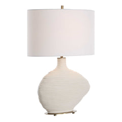 Duostacked White Ceramic Table Lamp - Ornate Home
