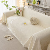 Durable Cooling Couch Cover for Dogs Textured Chic Leaf Summer Throw Cover Blanket - Ornate Home